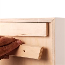 Stor KVADRAT reol med 4 rum - hvidmalet birk